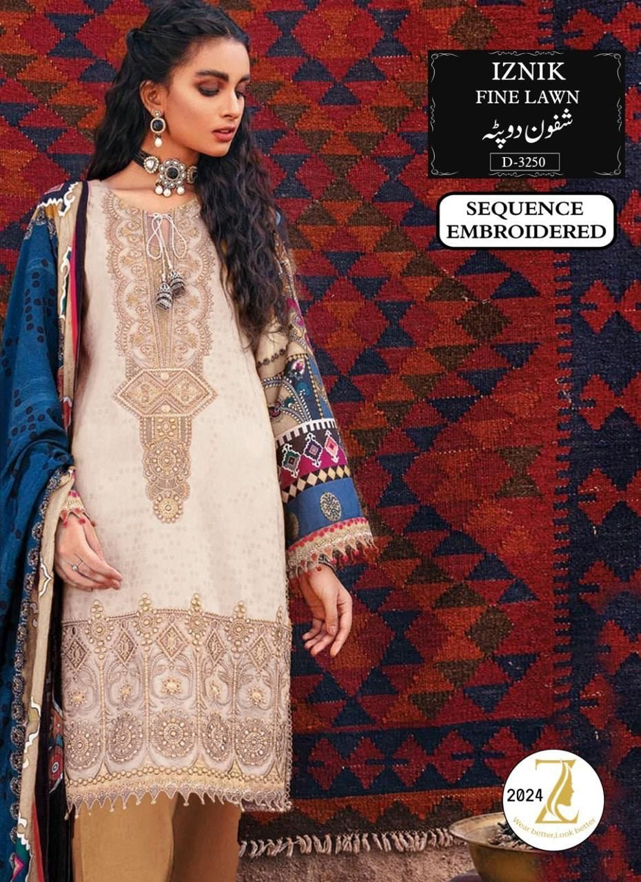 Exquisite Chiffon Dupata Collection 2024: Front Embroidered, Back Printed - Ready for Summer